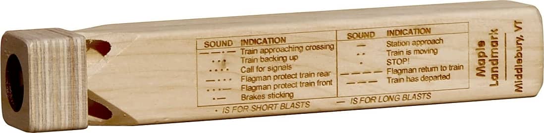Maple Landmark Wooden Train Whistle