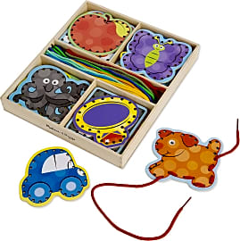 Melissa & Doug Alphabet Wooden Lacing Cards