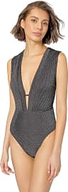 Kenneth Cole Plunge Front Metallic