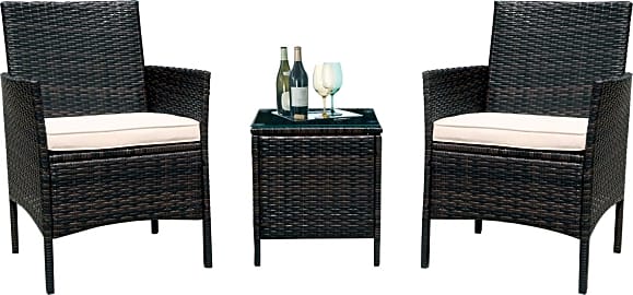 Flamaker 3 Pieces Patio Rattan