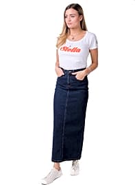 Uskees Jessica Long Denim Skirt