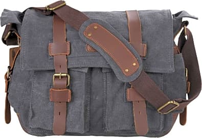 Kattee Leather Canvas Messenger