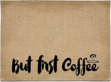 Chillake Burlap Coffee Bar Mat