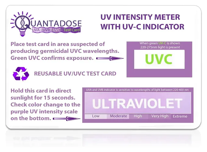 QuantaDose UVC Test Card